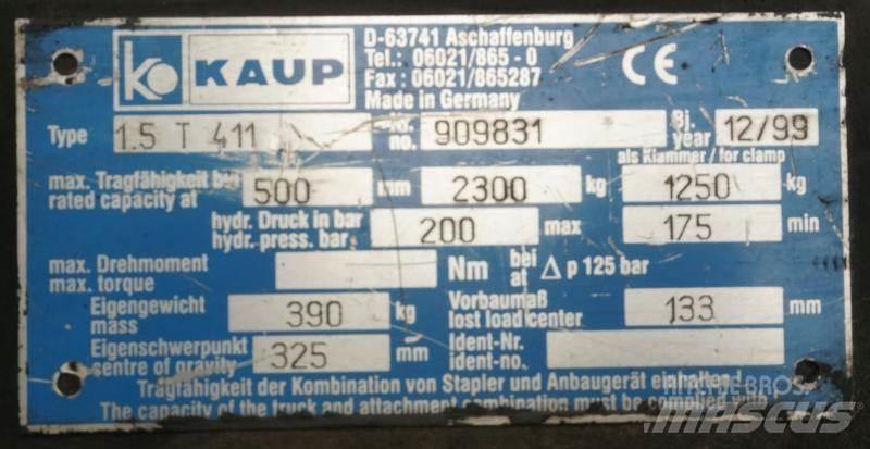 Kaup 1,5T411 Drugi priključki in komponente