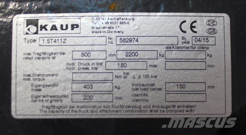 Kaup 1,5T411Z Drugi priključki in komponente