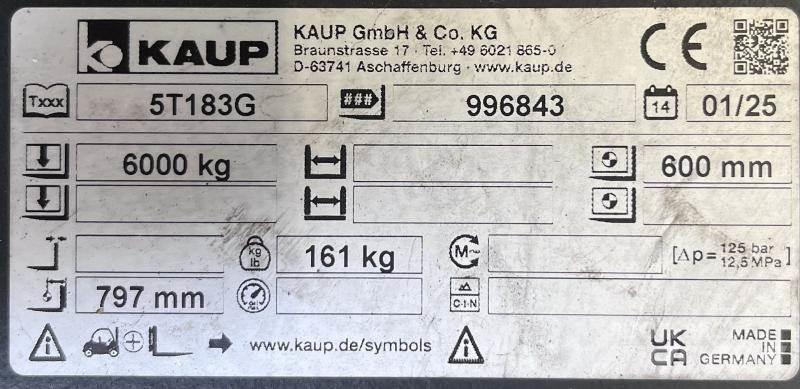 Kaup 5T183G Drugi priključki in komponente