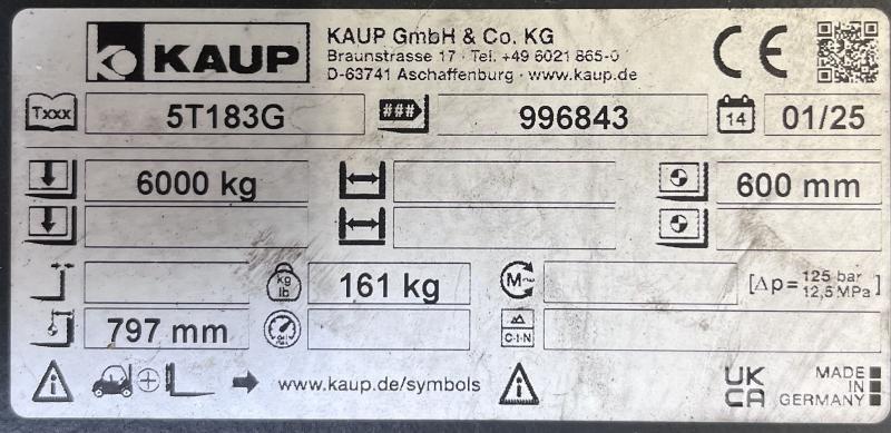 Kaup 5T183G Drugi priključki in komponente