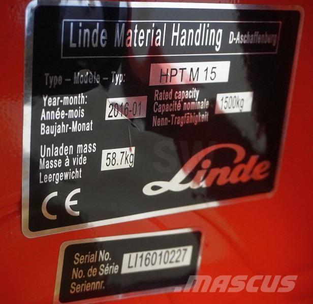 Linde HPT M 15 Ročni paletnik