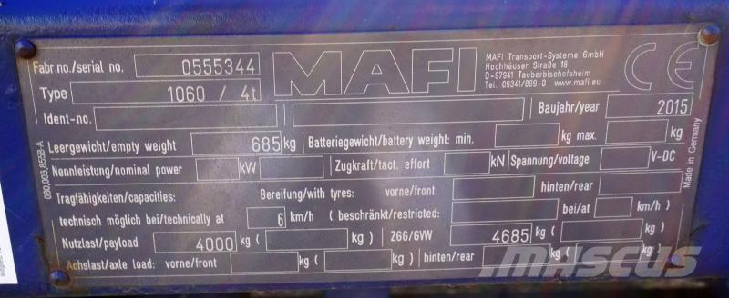 Mafi 1060 / 4t Plato/keson prikolice