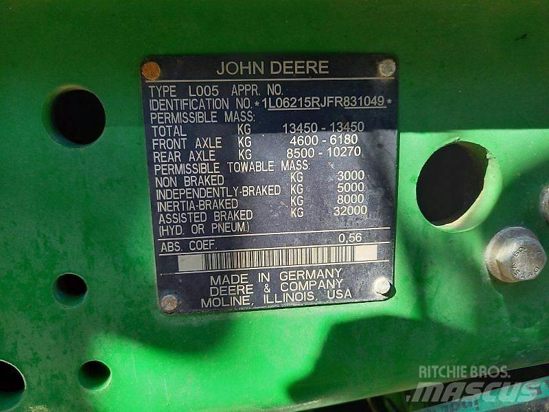John Deere 6215R Traktorji