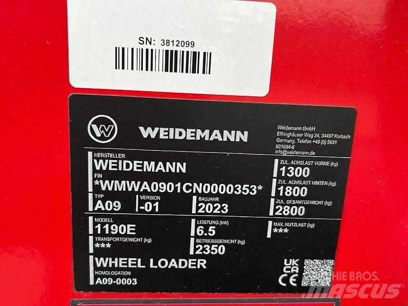 Weidemann 1190E Skid steer mini nakladalci