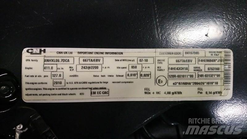 CNH - CASE 667TA Motorji