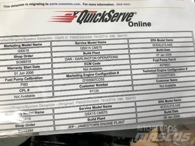 Cummins QSX15 Motorji