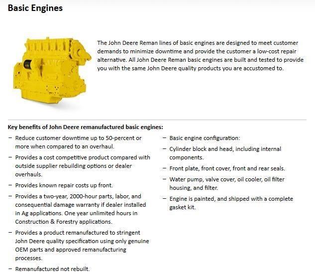 John Deere 6466T Motorji