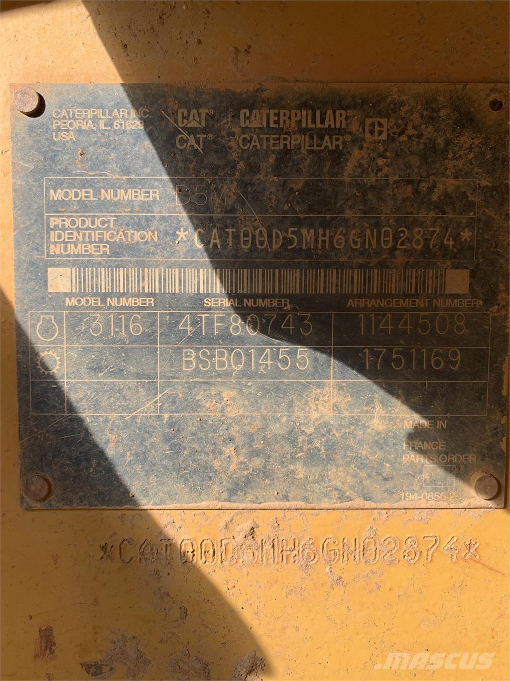 CAT D5M Gradbeništvo - drugo