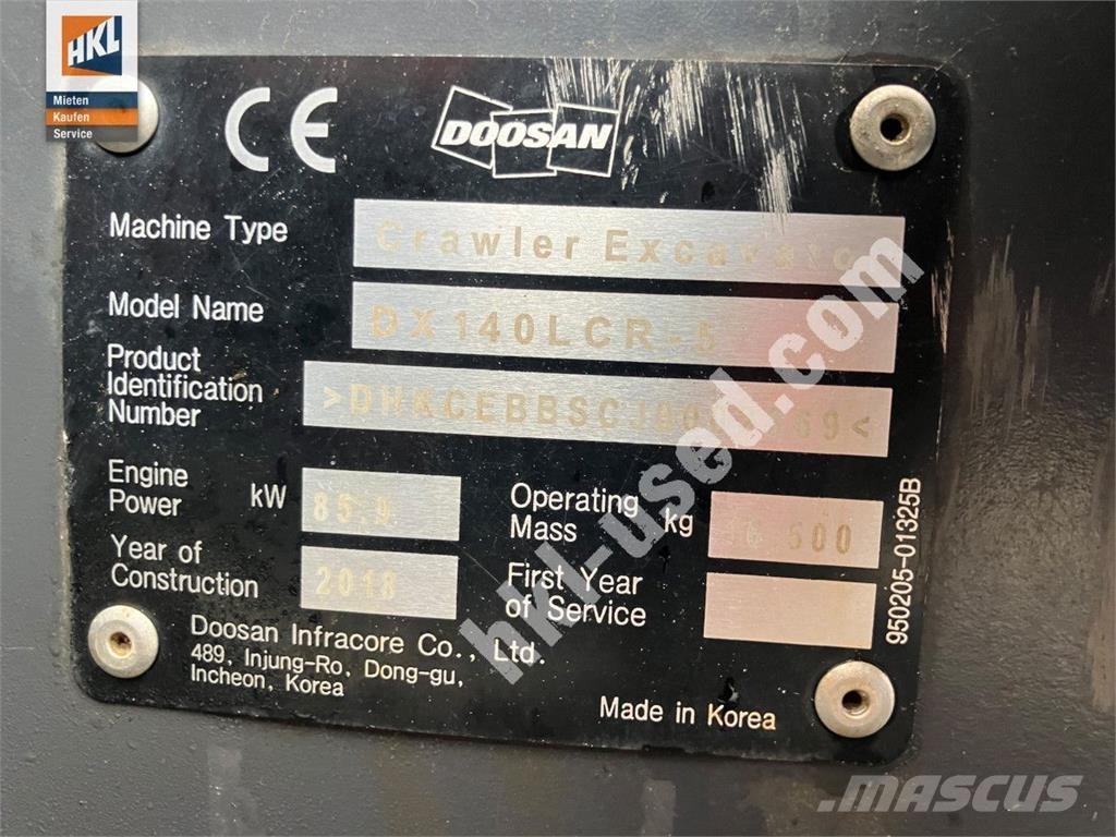 Doosan DX 140 LCR-5 Bagri goseničarji