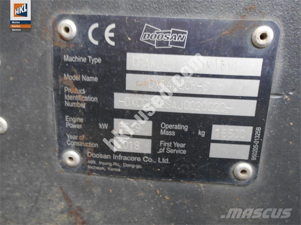 Doosan DX 140 LCR-5 Bagri goseničarji