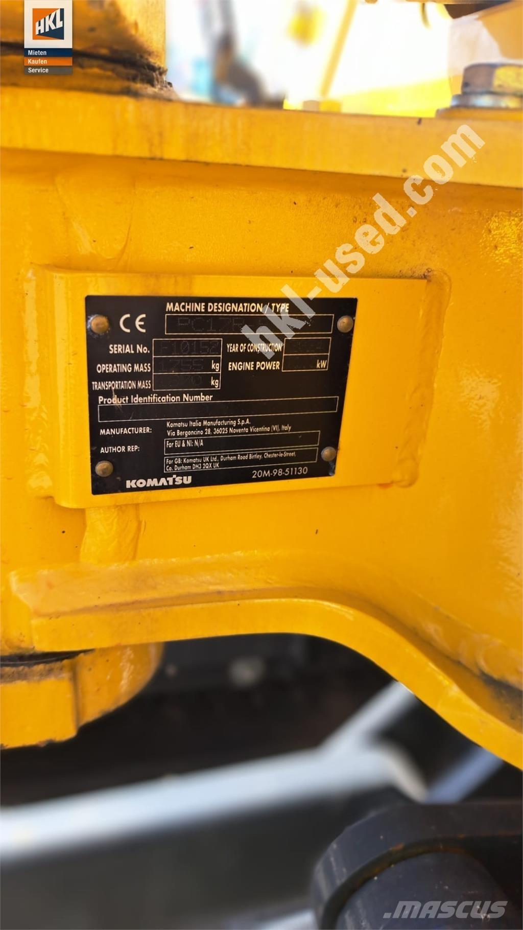 Komatsu PC 17 R-5 Mini bagri <7t