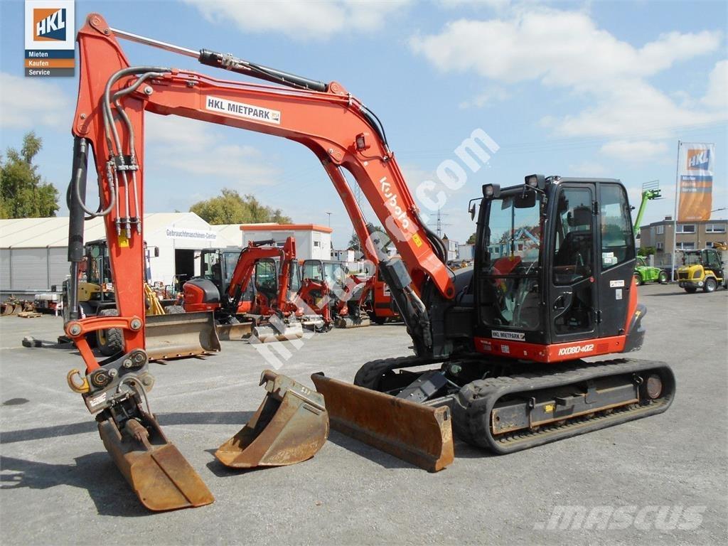 Kubota KX 080-4 Mini bagri <7t