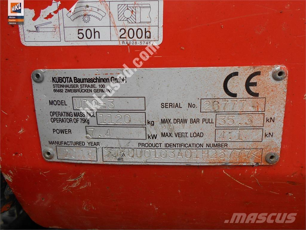 Kubota U 10-3 Mini bagri <7t