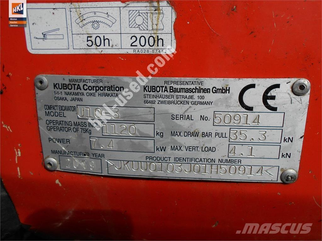 Kubota U 10-3 Mini excavators < 7t (Mini diggers)