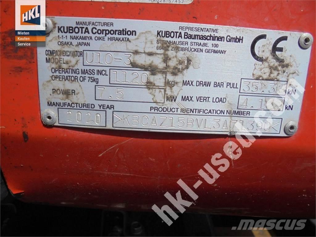Kubota U 10-3 Mini bagri <7t