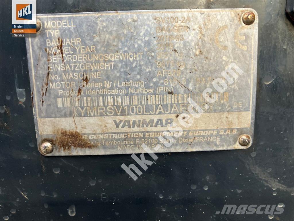 Yanmar SV 100-2 Mini bagri <7t