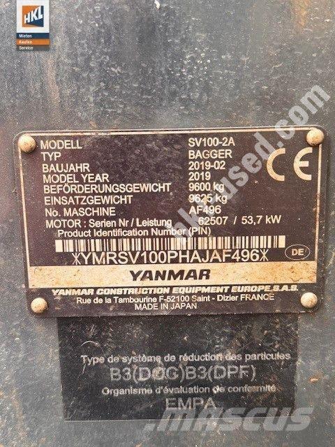 Yanmar SV 100-2 Mini bagri <7t