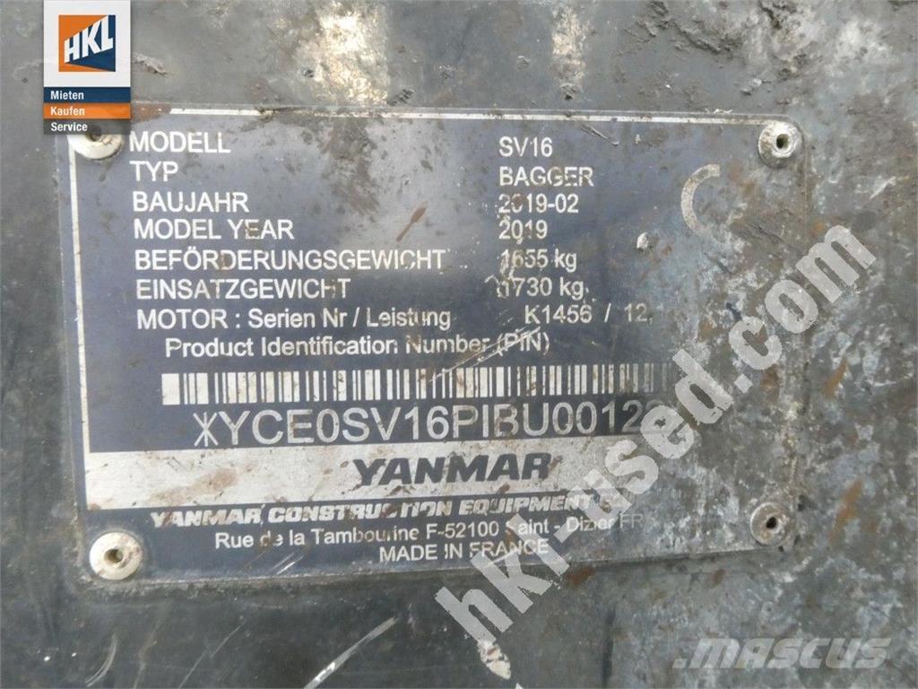 Yanmar SV 16 Mini bagri <7t