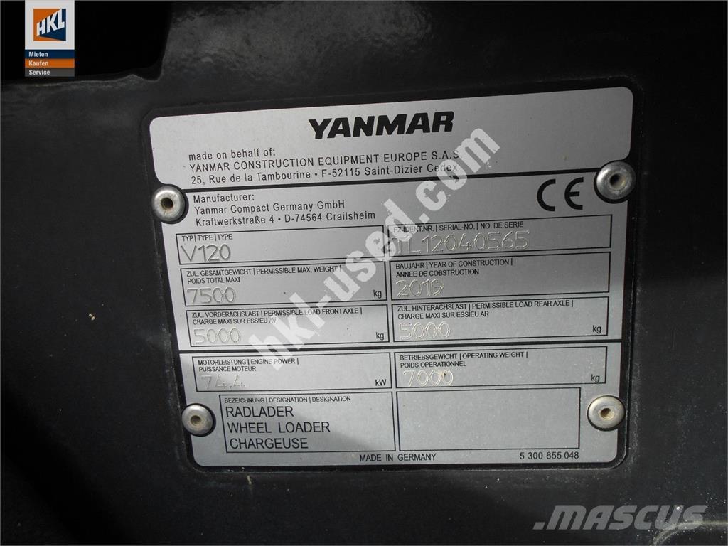 Yanmar V 120 Kolesni nakladalci