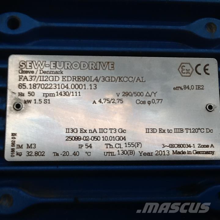  1,5 kW SEW E-Motor Motorji