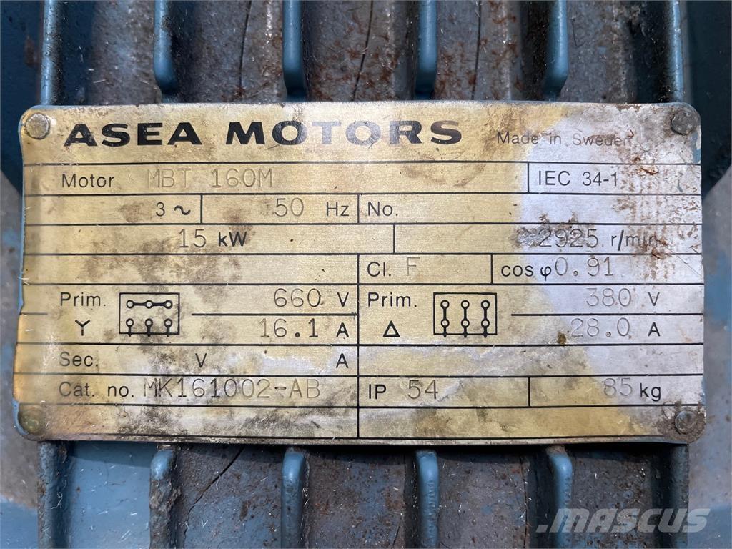 15 kw Asea MBT160M E-motor Motorji