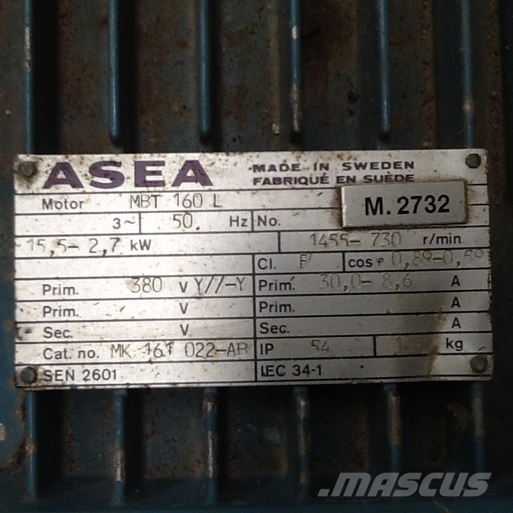  2,7 kW Asea E-Motor Motorji