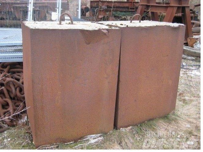  Ballastvægte 4 stk. - 2300 kg Rezervni deli in oprema za dvigala
