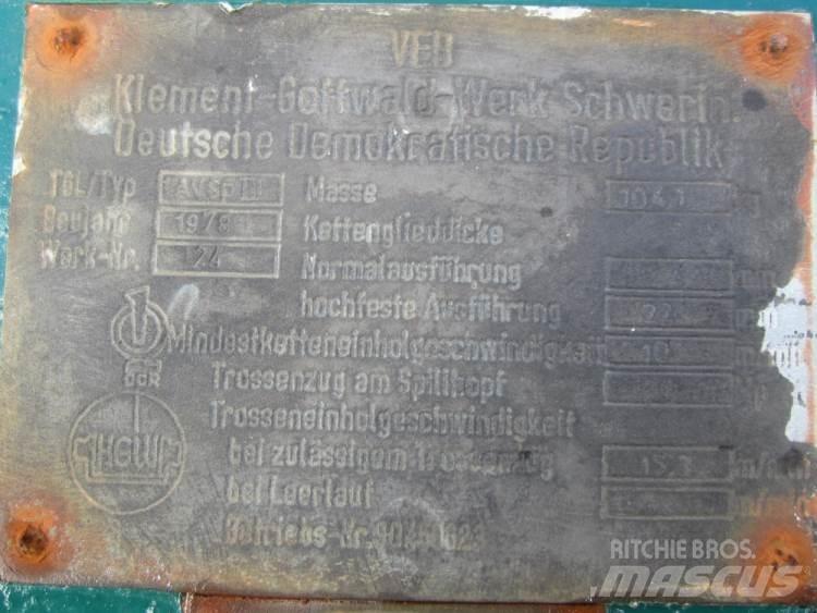  Capstan spil VEB 1AVSP3 Tovorna dvigala, vitli in dvigala za material