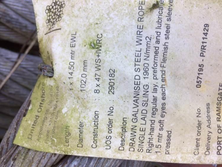  Wiresling Ø102 mm Rezervni deli in oprema za dvigala