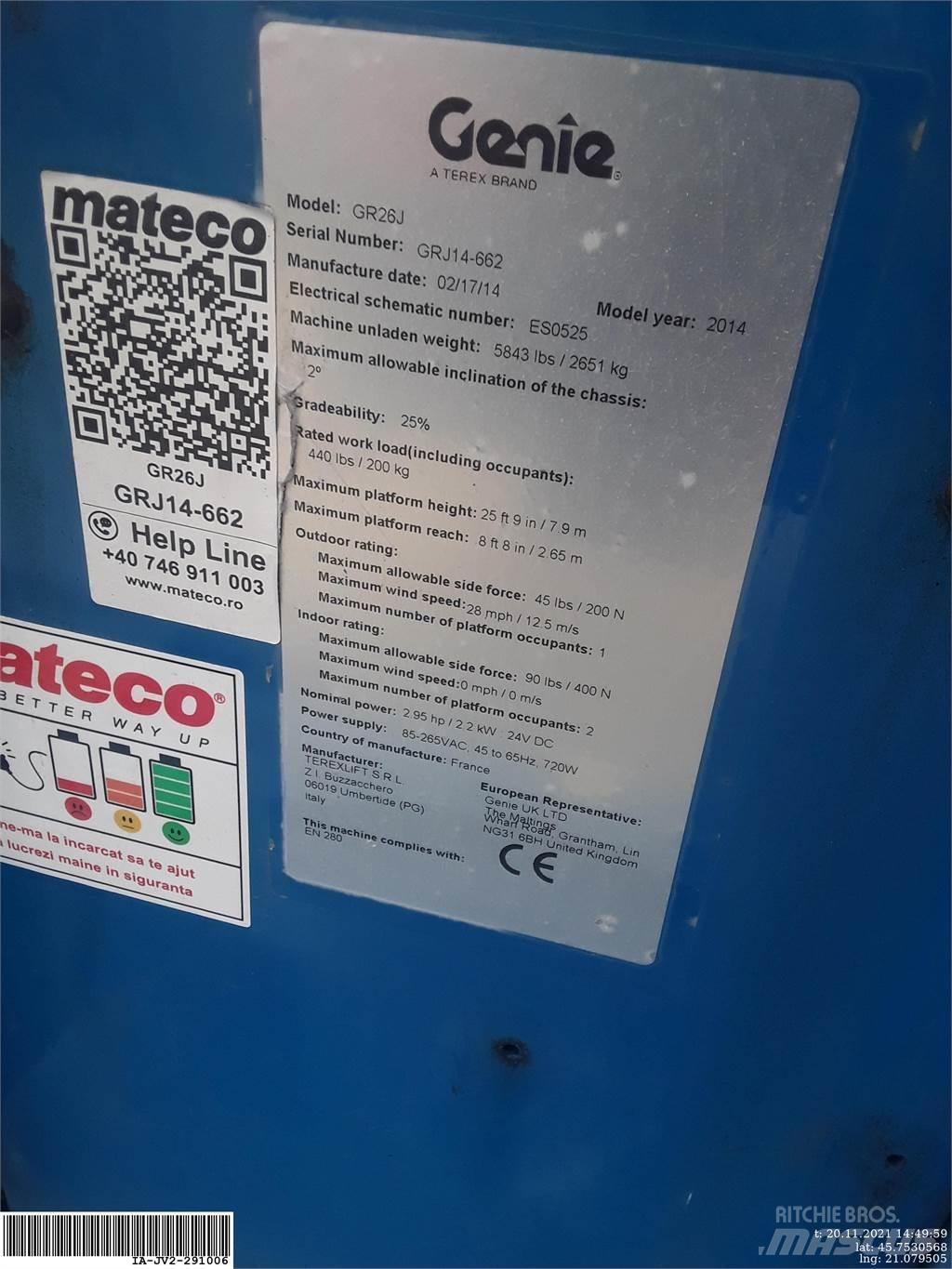 Genie GR26J Vertikalna dvigala