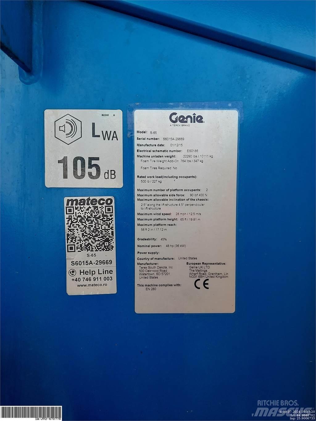 Genie S-65 Teleskopske dvižne ploščadi