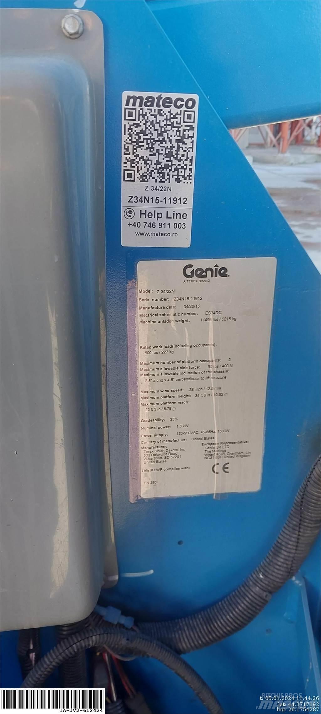 Genie Z-34/22N Zglobne dvižne ploščadi