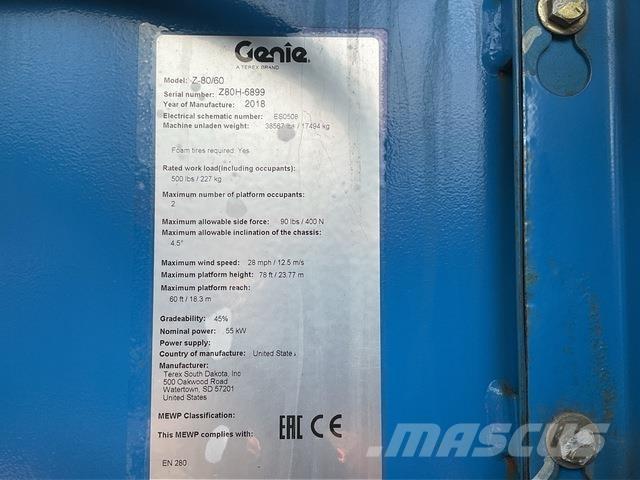 Genie Z80/60 Zglobne dvižne ploščadi