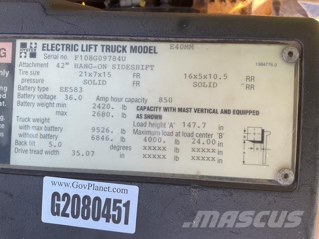 Hyster E40MM Električni viličarji