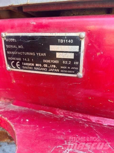 Takeuchi 1140 Mini bagri <7t