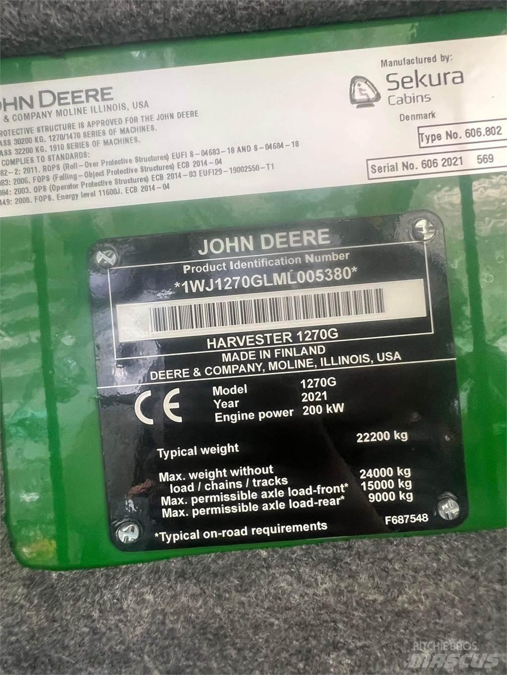 John Deere 1270G Harvesterji