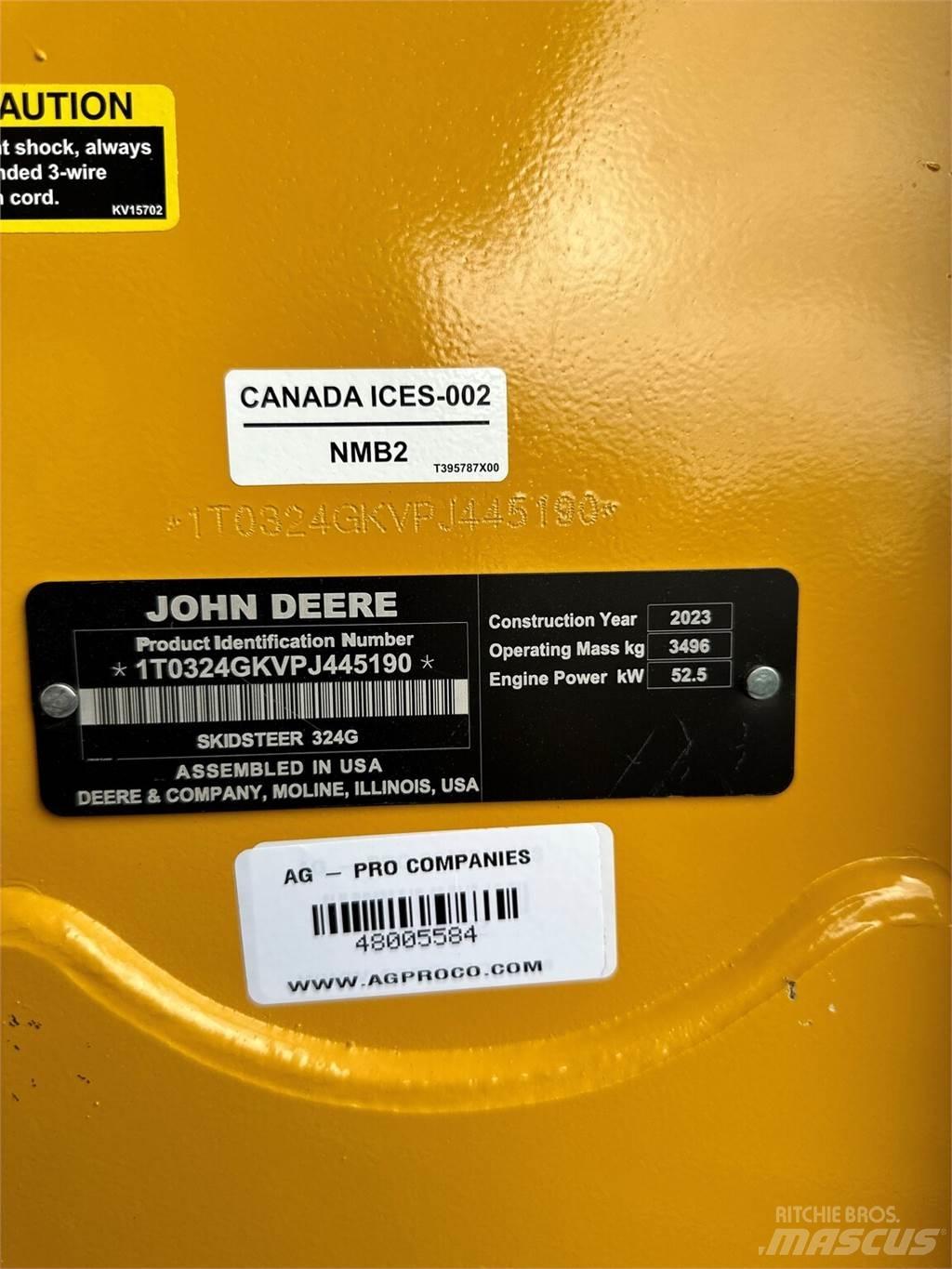 John Deere 324G Skid steer mini nakladalci
