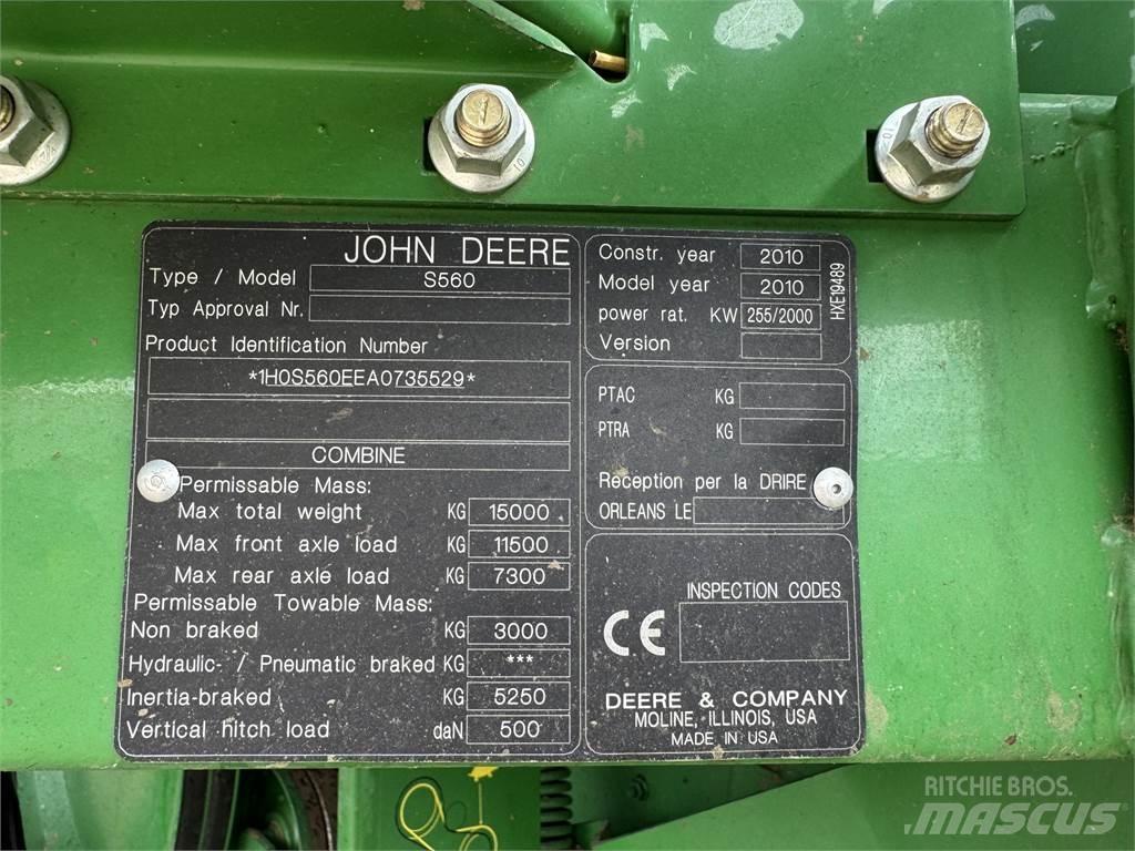 John Deere S560 Kombajni