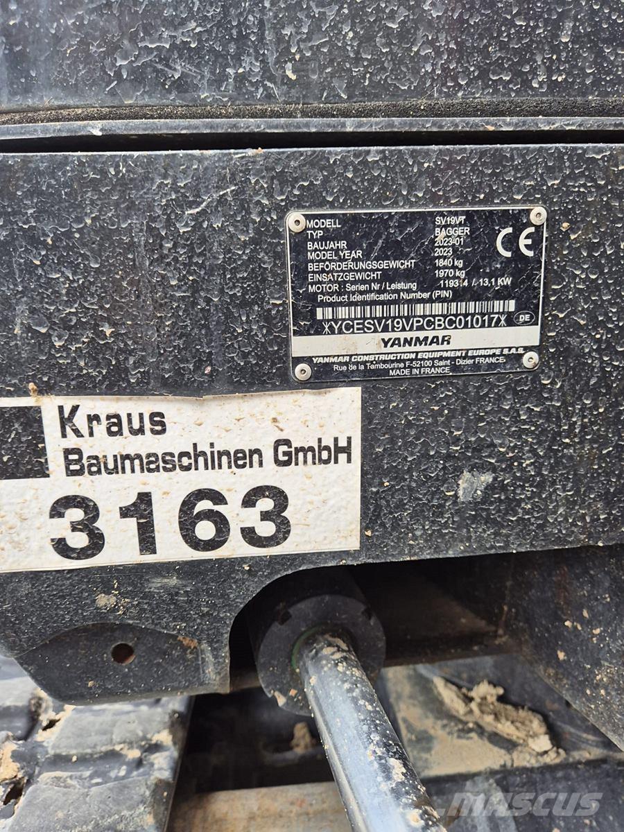 Yanmar SV 19 Mini bagri <7t