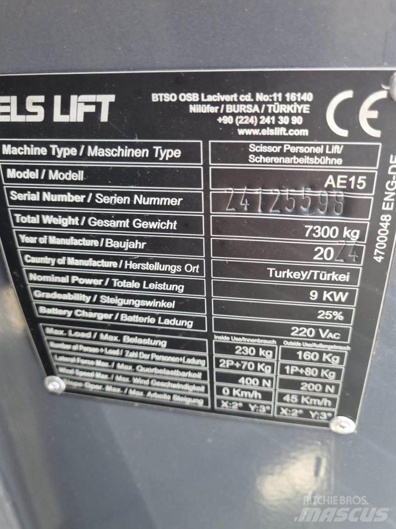 ELS LIFT AE15 Zglobne dvižne ploščadi