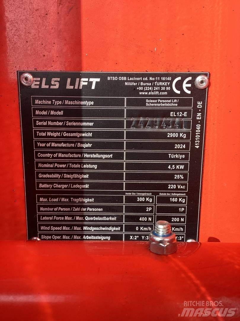 ELS LIFT EL12E Škarjaste dvižne ploščadi