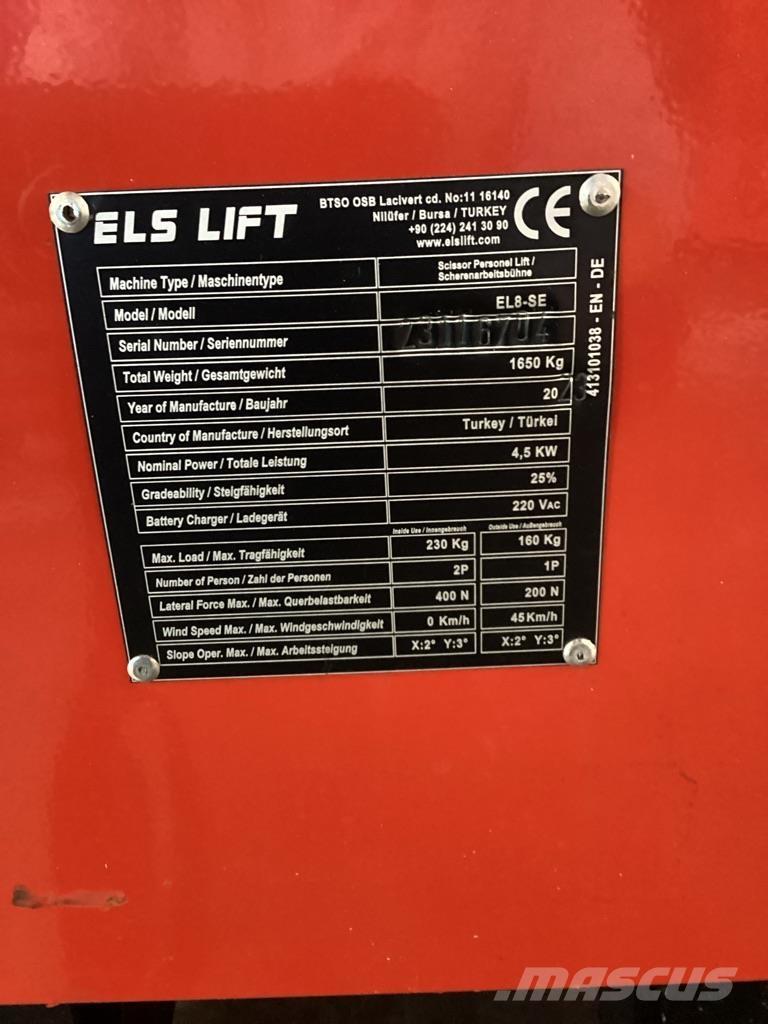 ELS LIFT EL8-SE Škarjaste dvižne ploščadi