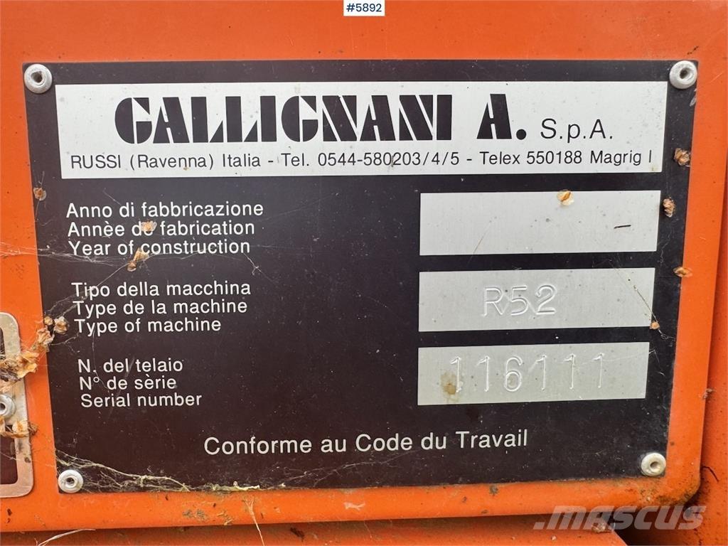 Gallignani R52 Druga oprema za žetev