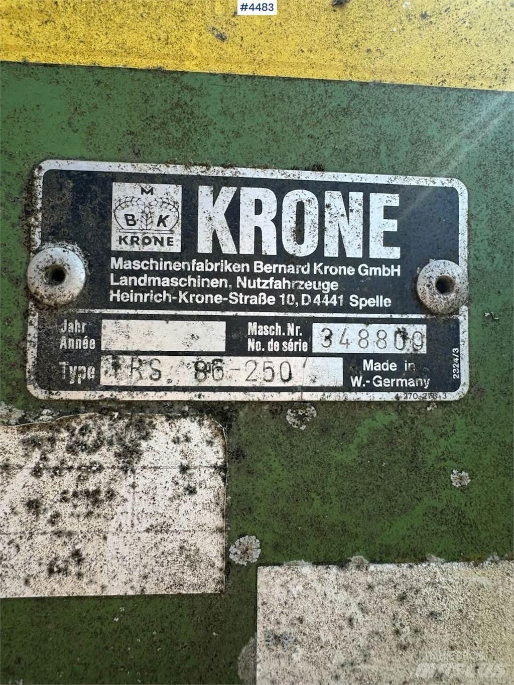 Krone TRS 86 Ostali priključki in naprave za pripravo tal