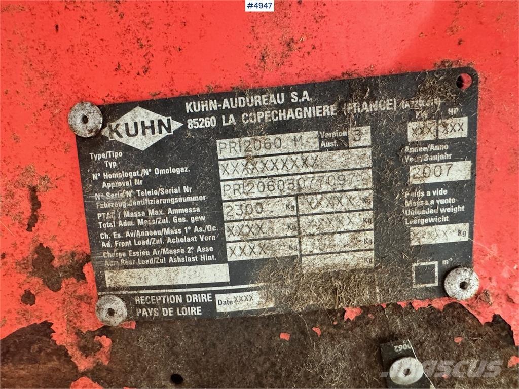 Kuhn PRI2060 Druga oprema za žetev
