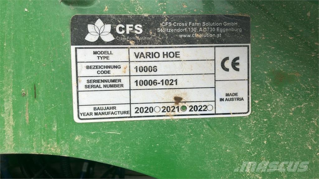  CFS Vario Hoe Drugi stroji in priključki za setev in sajenje