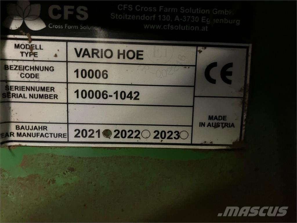  CFS VarioHoe Drugi stroji in priključki za setev in sajenje
