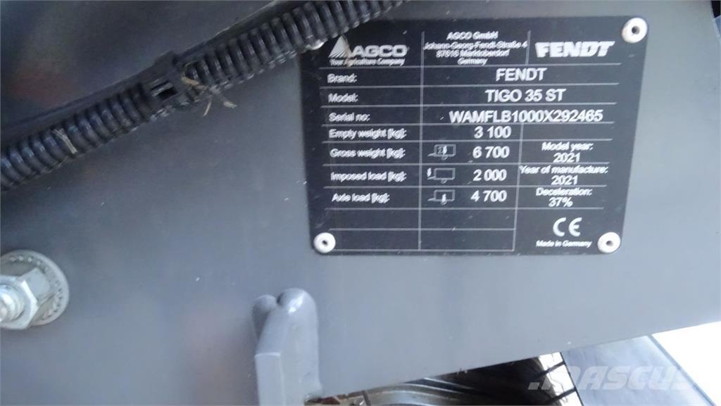 Fendt Tigo Samonakladalne prikolice