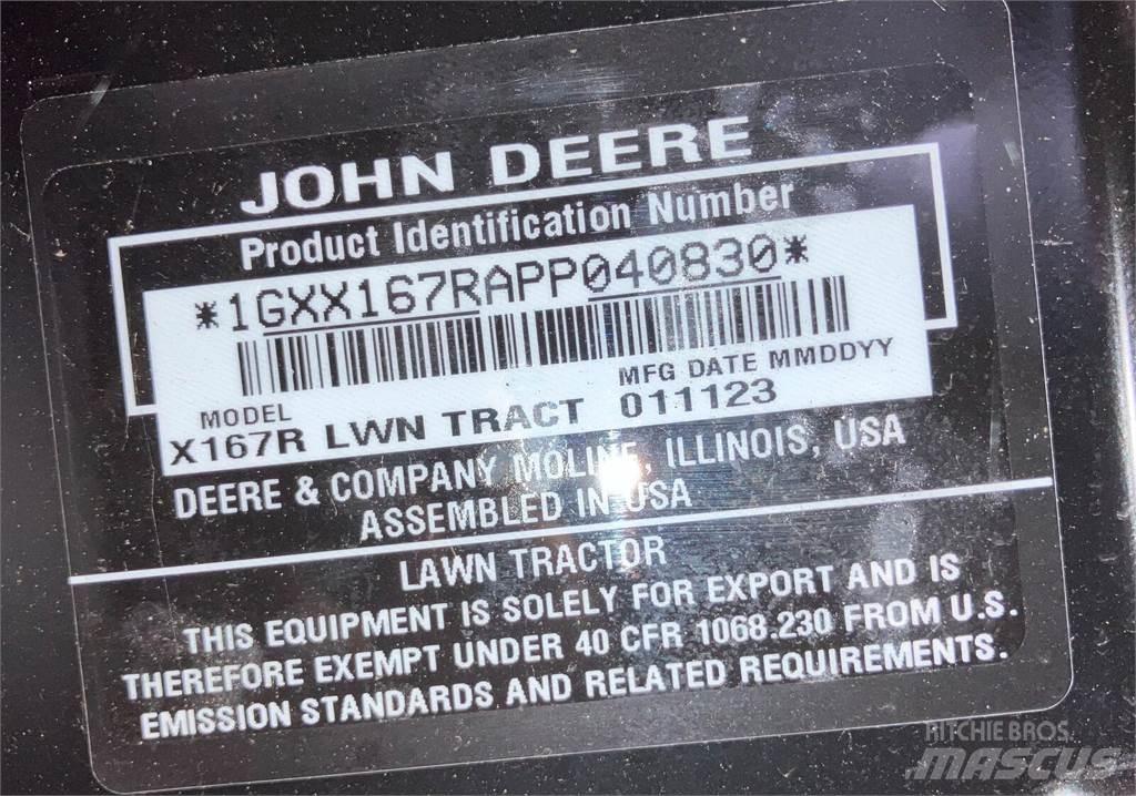 John Deere X 167R Nega okolice - drugo