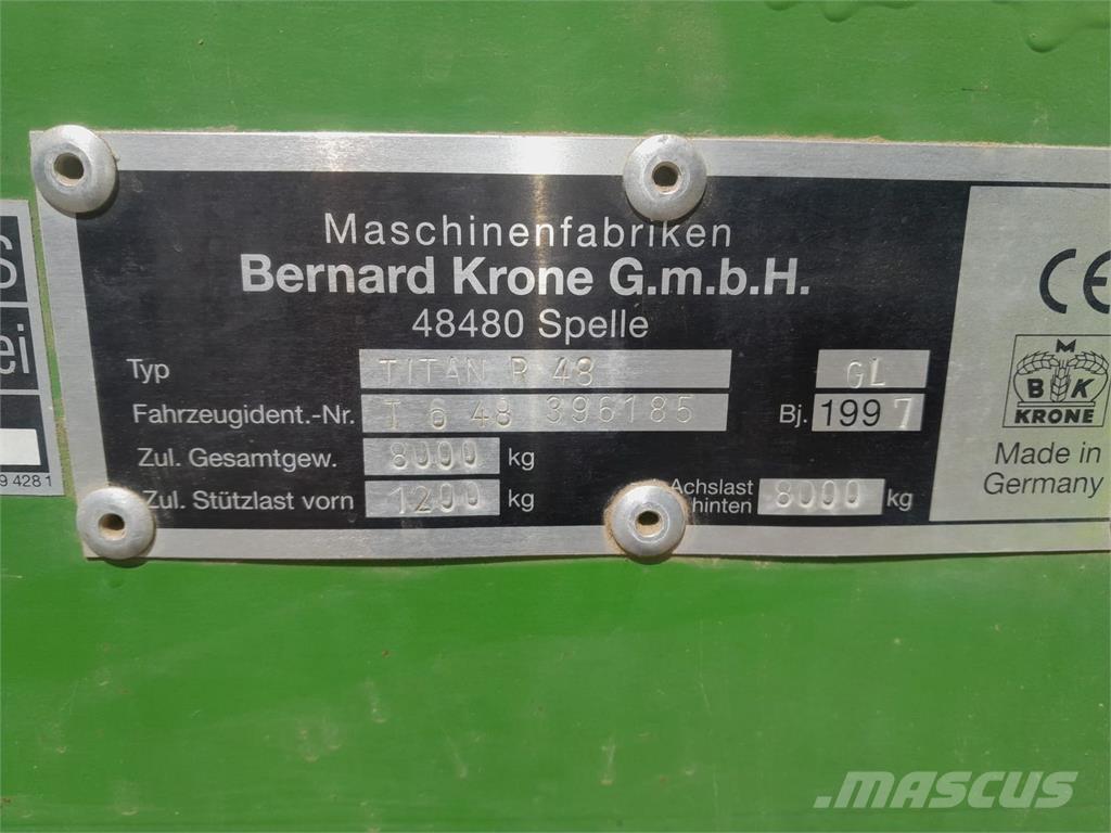Krone Titan R48 Samonakladalne prikolice